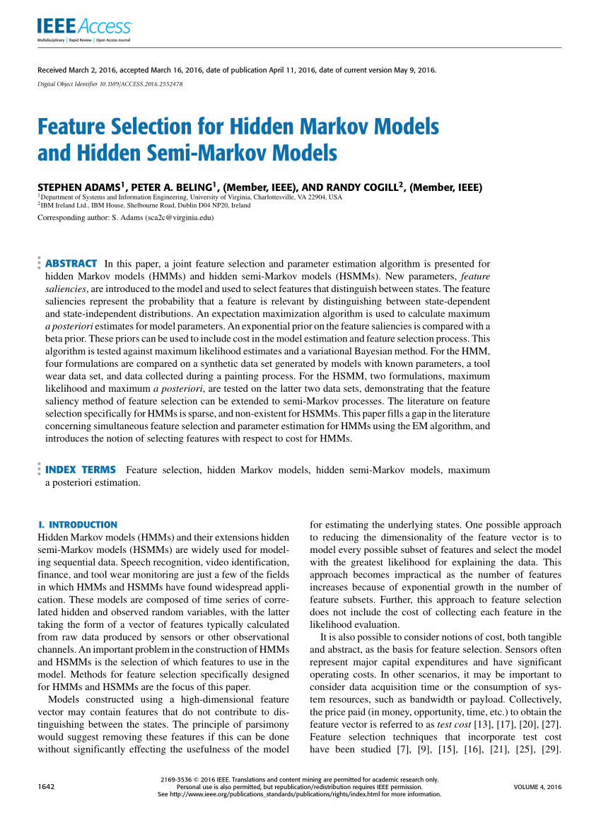 hidden markov model pdf